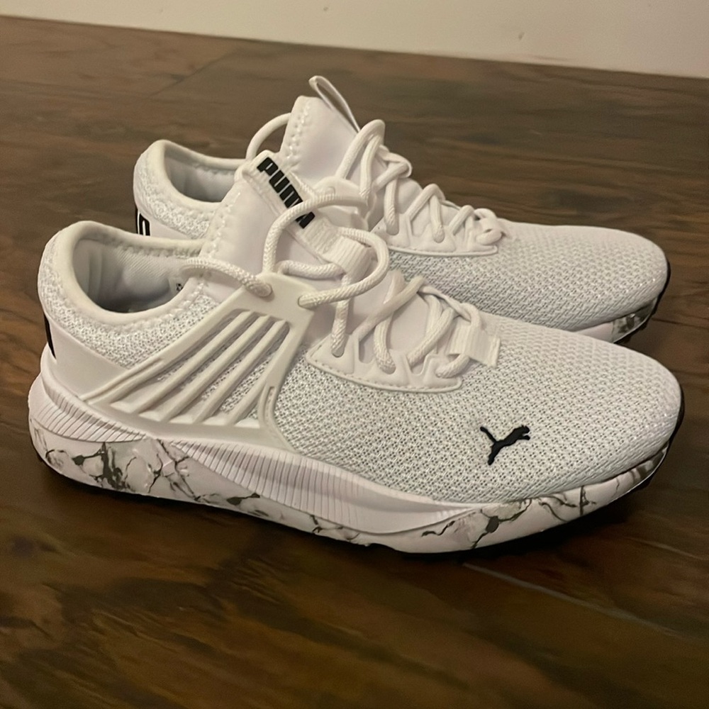 Puma white tennis shoes